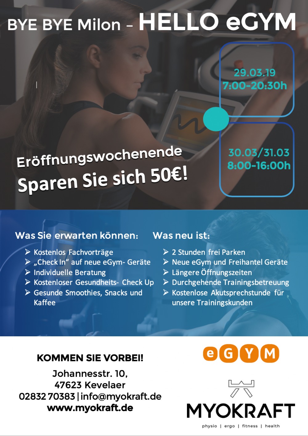 Flyer eGym Eröffnungswochenende
